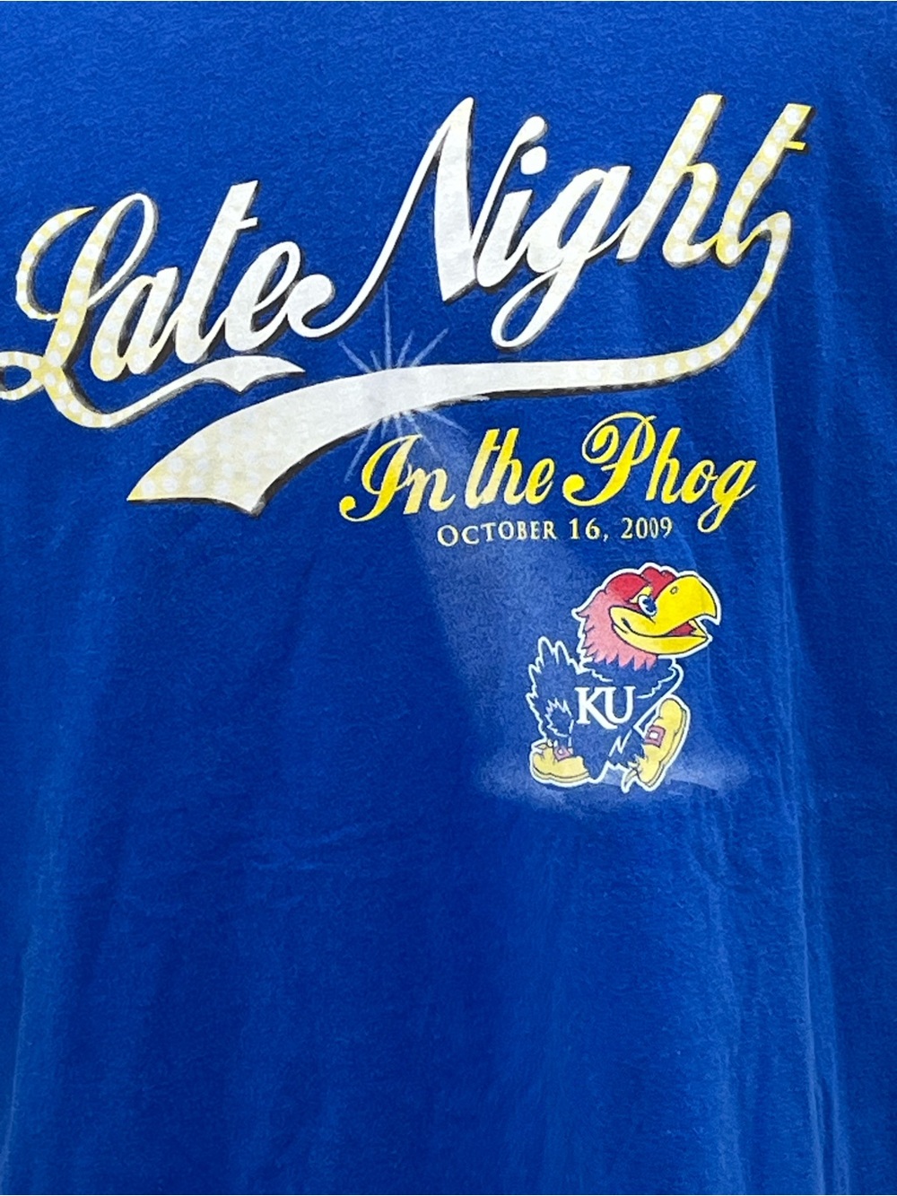 Grandstand Kansas Jayhawks Basketball Late Night In The Phog 2009 T-Shirt 2XL